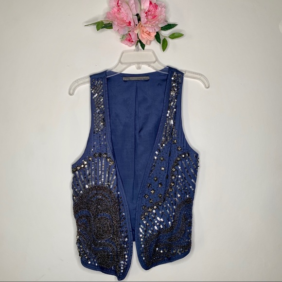 Hand Embroidered Bohemian Vest - Picture 2 of 5